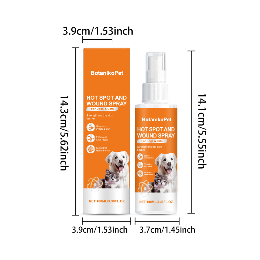 🐾BotanikoPet|Pet Hot Spot & Itch Relief Spray – Antibacterial & Skin Soothing Spray