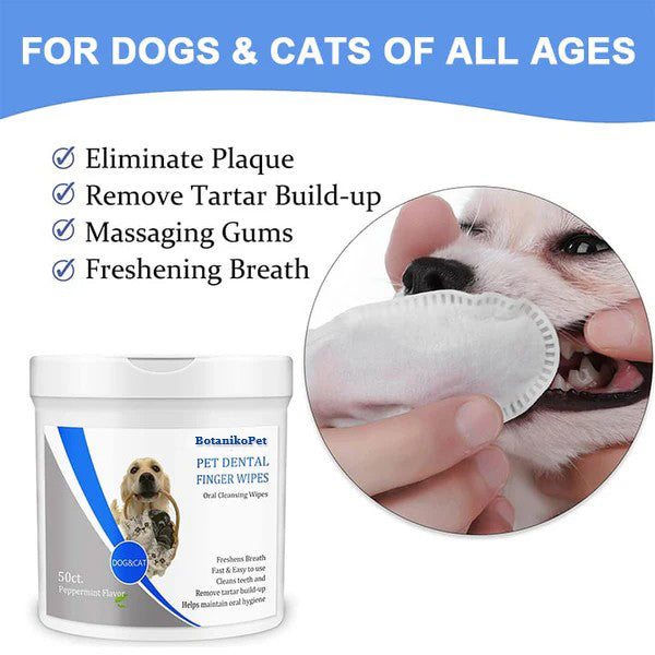 🐾BotanikoPet|Pet Oral or Local Cleaning Finger Wipes