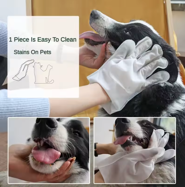 🐾BotanikoPet|Pet No-Rinse Full Body Cleaning Wipe Gloves