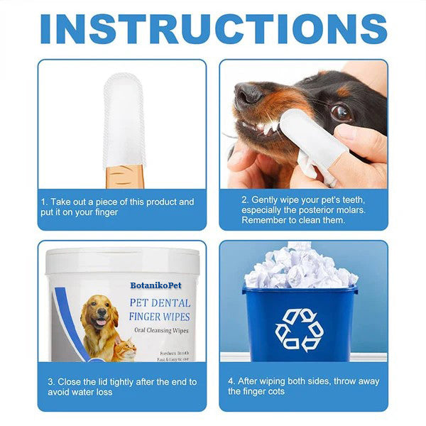 🐾BotanikoPet|Pet Oral or Local Cleaning Finger Wipes